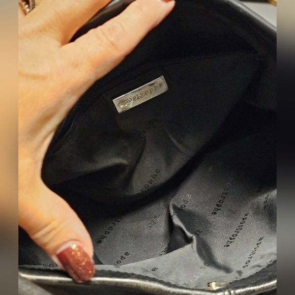 APOSTROPHE Purse Black Great Condition - Picture 8 of 10